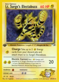 Lt. Surge's Electabuzz (G1 27) Gym Heroes