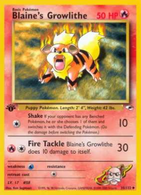 Blaine's Growlithe (GH 35) Gym Heroes