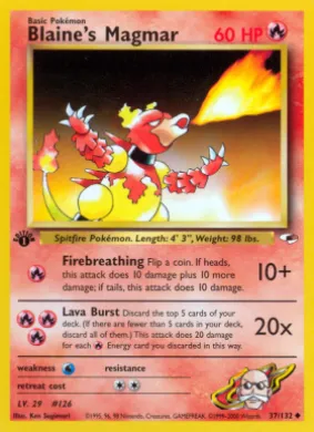 Blaine's Magmar (GH 37) Gym Heroes