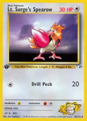 Lt. Surge's Spearow (GH 52) Gym Heroes