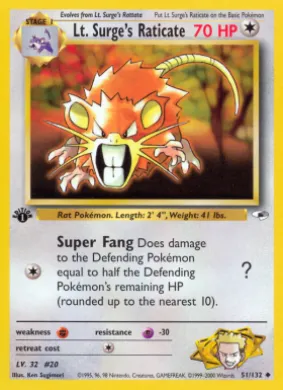 Lt. Surge's Raticate (GH 51) Gym Heroes