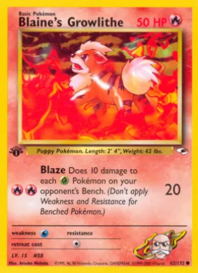 Blaine's Growlithe (GH 62) Gym Heroes
