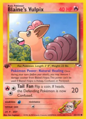 Blaine's Vulpix (GH 65) Gym Heroes