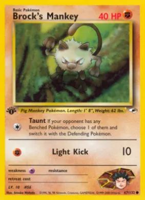 Brock's Mankey (GH 67) Gym Heroes