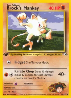 Brock's Mankey (GH 68) Gym Heroes