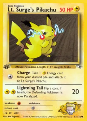 Lt. Surge's Pikachu (GH 81) Gym Heroes