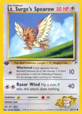 Lt. Surge's Spearow (GH 83) Gym Heroes