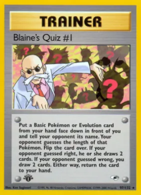 Blaine's Quiz #1 (GH 97) Gym Heroes