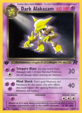 Dark Alakazam (TR 18) Team Rocket