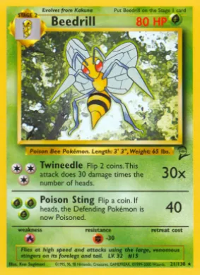 Beedrill (B2 21) Base Set 2