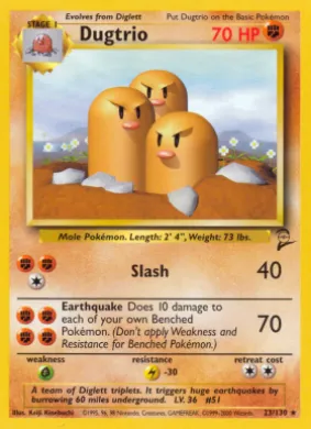 Dugtrio (B2 23) Base Set 2
