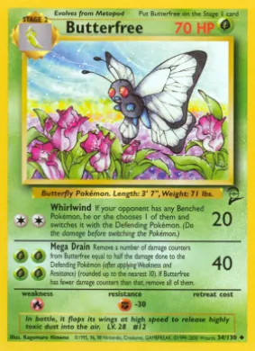 Butterfree (B2 34) Base Set 2