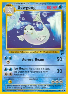 Dewgong (B2 36) Base Set 2