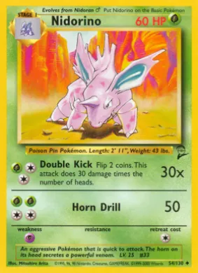 Nidorino (B2 54) Base Set 2