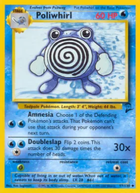 Poliwhirl (B2 57) Base Set 2