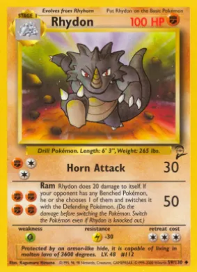 Rhydon (B2 59) Base Set 2