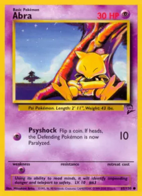 Abra (B2 65) Base Set 2