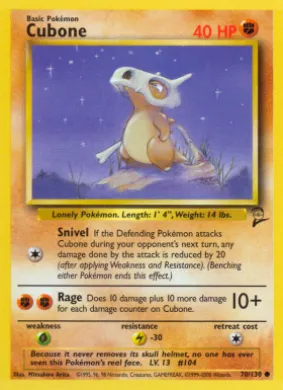 Cubone (B2 70) Base Set 2