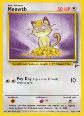 Meowth (B2 80) Base Set 2