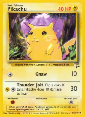 Pikachu (B2 87) Base Set 2