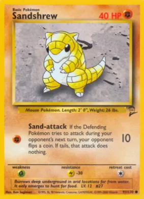 Sandshrew (B2 91) Base Set 2