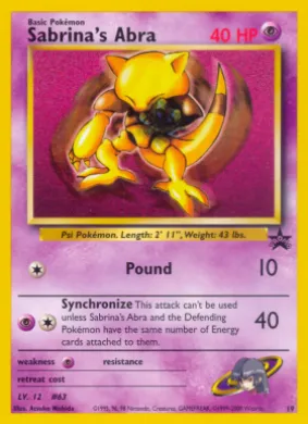 Sabrina's Abra (WP 19) Wizards Black Star Promos