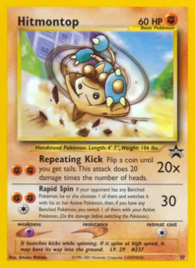 Hitmontop (WP 37) Wizards Black Star Promos