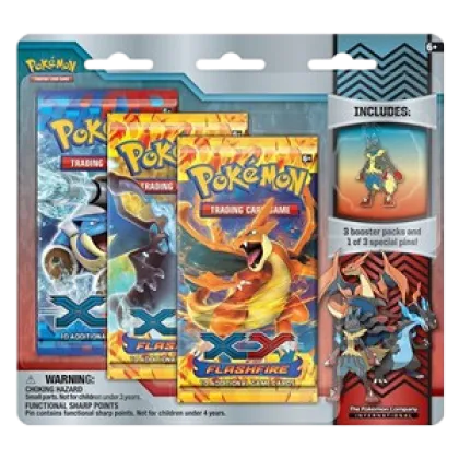 Flashfire: Mega Lucario Pin 3-Pack Blister