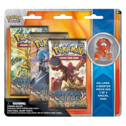 Steam Siege: Volcanion Pin 3-Pack Blister