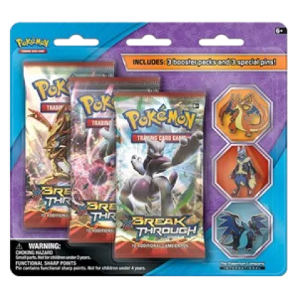 BREAKthrough: Mega Evolution Three Pin 3-Pack Blister