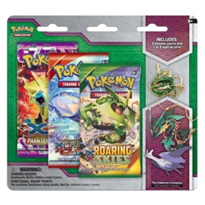 Roaring Skies: Mega Rayquaza Pin 3-Pack Blister