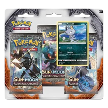 Burning Shadows: Alolan Meowth 3-Pack Blister