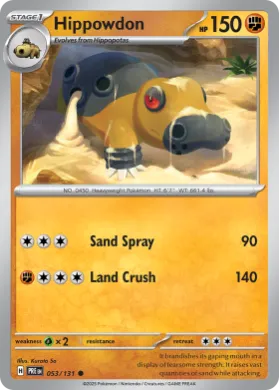 Hippowdon (PRE 53) Prismatic Evolutions