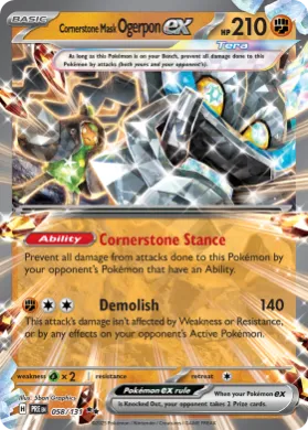 Cornerstone Mask Ogerpon ex (PRE 58) Prismatic Evolutions