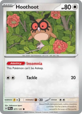 Hoothoot (PRE 77) Prismatic Evolutions