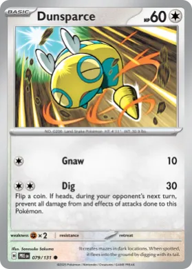 Dunsparce (PRE 79) Prismatic Evolutions