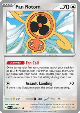 Fan Rotom (PRE 85) Prismatic Evolutions