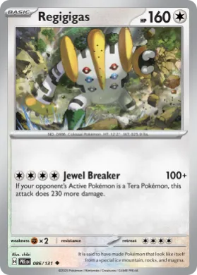 Regigigas (PRE 86) Prismatic Evolutions