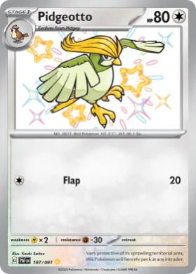 Pidgeotto (PAF 197) Paldean Fates