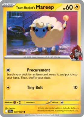 Team Rocket's Mareep (DRI 72) Destined Rivals