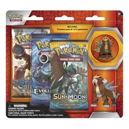 Entei Pin 3-Pack Blister