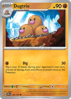 Dugtrio (OBF 104) Obsidian Flames