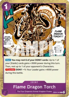 Flame Dragon Torch (OP14 EB04-040) The Azure Sea's Seven