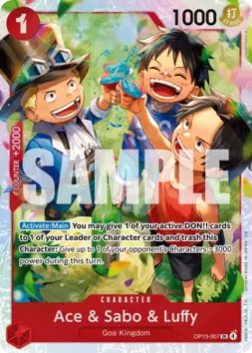 Ace & Sabo & Luffy (OP13 OP13-007) Carrying on His Will