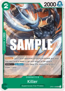 Killer (PRB02 OP01-039) One Piece Card The Best Vol.2