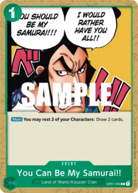 You Can Be My Samurai!! (PRB02 OP01-055) One Piece Card The Best Vol.2