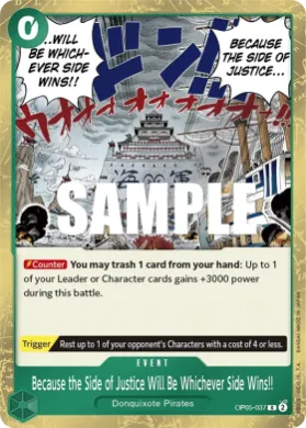 Because the Side of Justice Will Be Whichever Side Wins!! (PRB02 OP05-037) One Piece Card The Best Vol.2