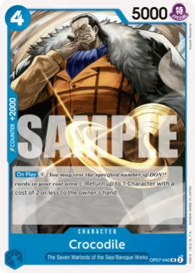 Crocodile (PRB02 OP07-040) One Piece Card The Best Vol.2