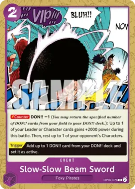 Slow-Slow Beam Sword (PRB02 OP07-076) One Piece Card The Best Vol.2