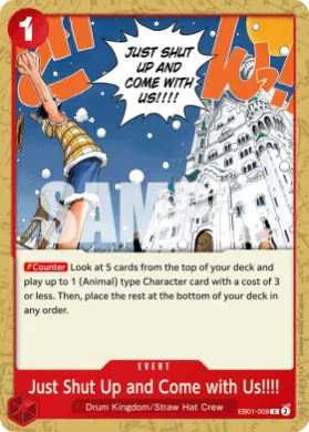 Just Shut Up and Come with Us!!!! (PRB02 EB01-009) One Piece Card The Best Vol.2